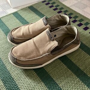 Men’s canvas crocs size 10